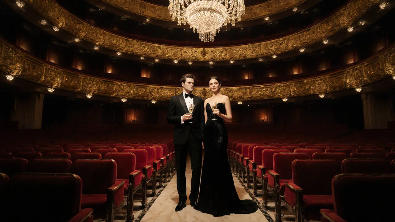 Exklusive Begleitung bei Opernabend in prunkvollem Saal.
