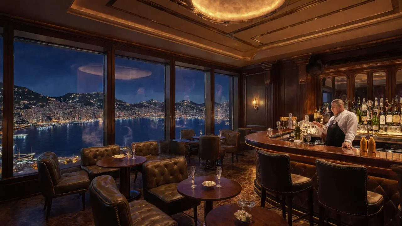 Sky‑Bar im Casino de Monte‑Carlo mit Panoramablick und Champagner‑Service.