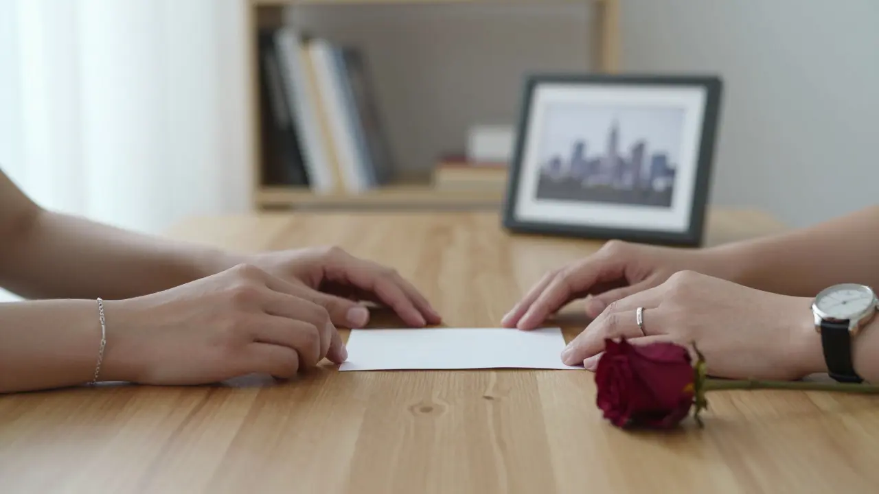 Drei Hände auf einem Tisch — ein stilles Symbol für emotionale Verbindung ohne Worte.